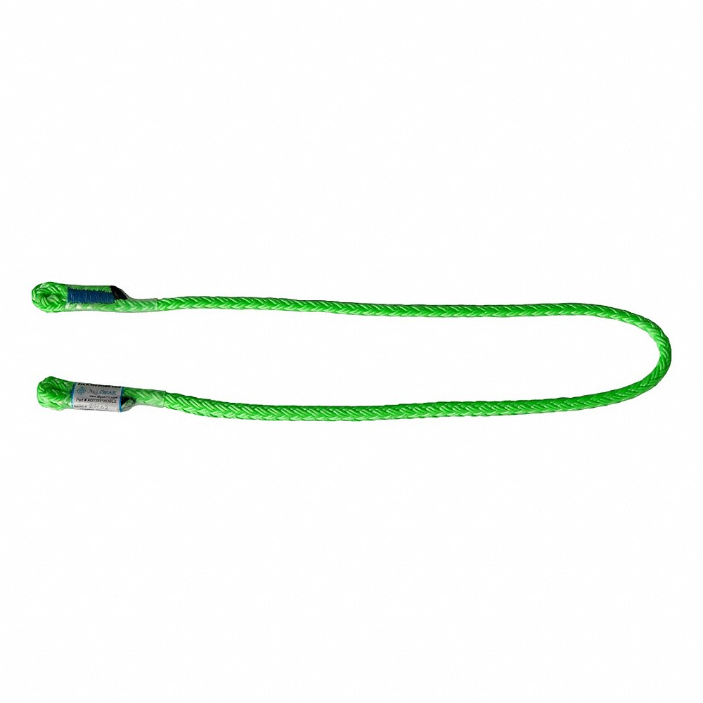 ALL GEAR AG12SP3838E2 Rigging Prusik, 12 Strand Polyester, 3/8 Inch Dia., 38 Inch Length, Green | CJ6PNA