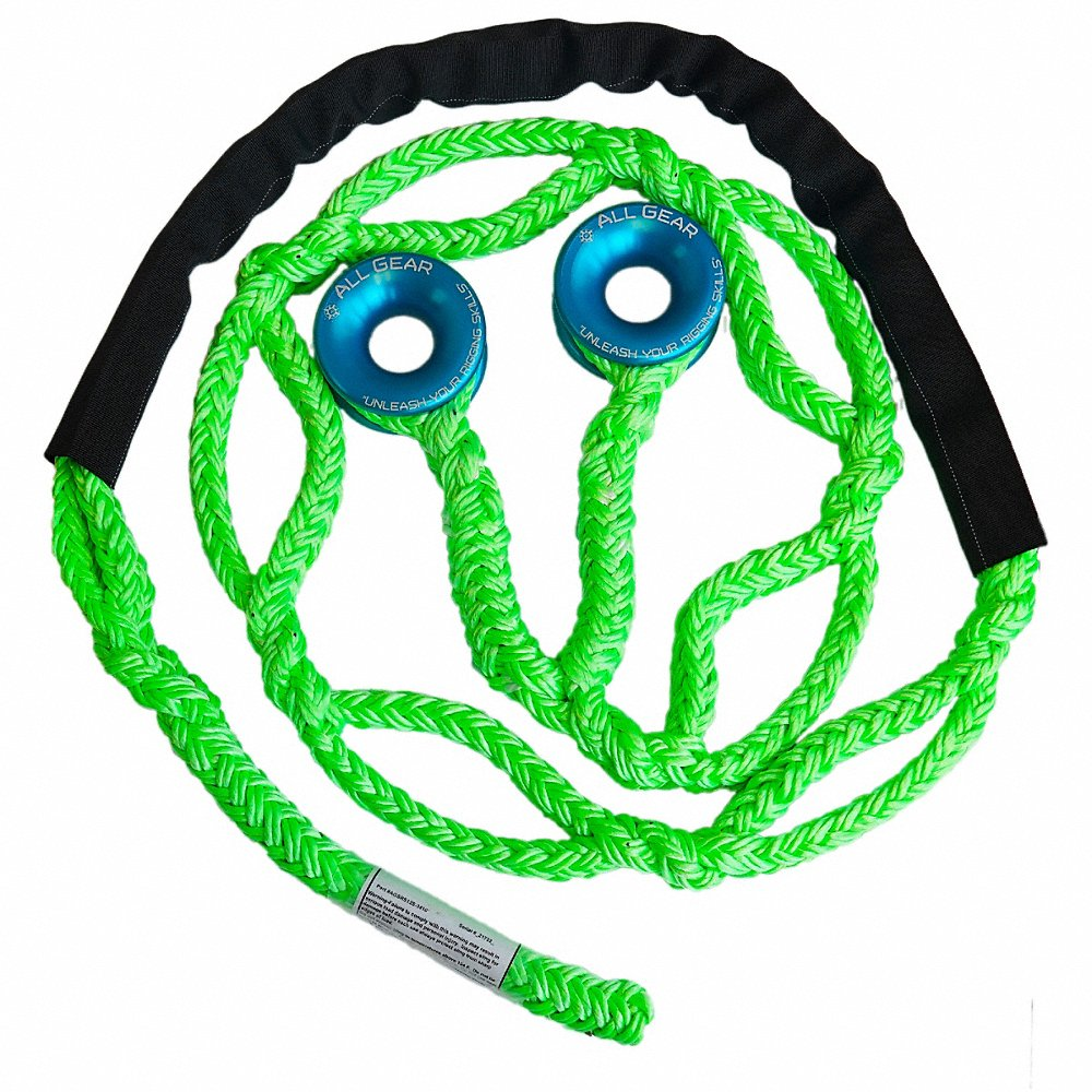 ALL GEAR AGSRS12S-3410-DH Double Head Soft Rig Sling, 10 Rig Pockets, 12 Strand, 10 Ft. Length, Orange | CJ6PPH