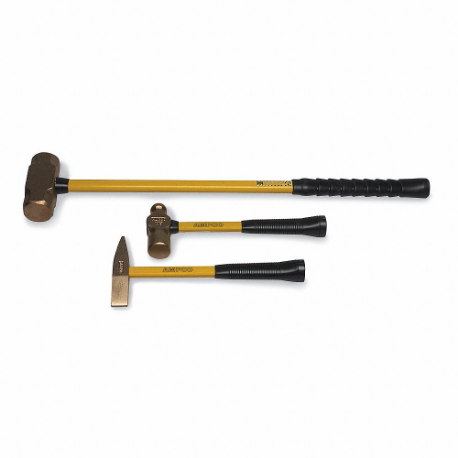 Scaling Hammer, 15 Inch Length, Non-Sparking, Fiberglass Handle, Perpendicular