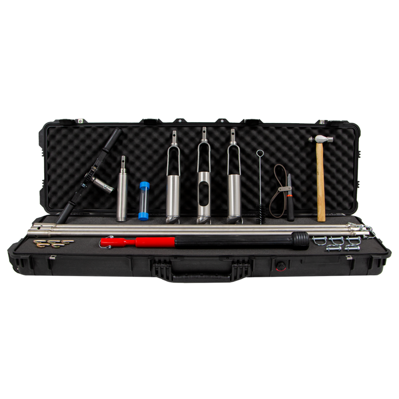 Soil Sampling Kit, Ratcheting Cross Handle, Hex Quick Pin, 2-1/4 Inch