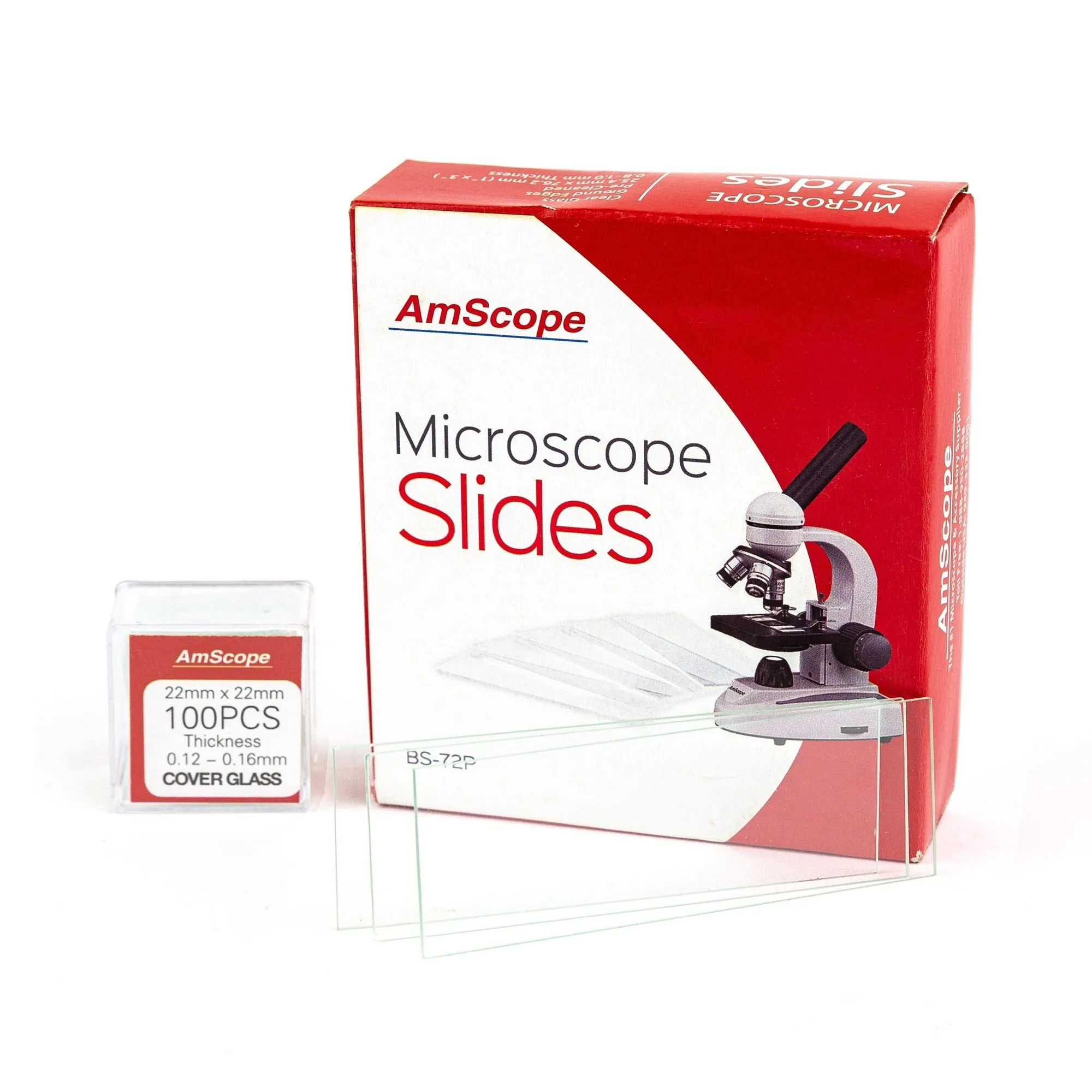 72 Pre-Cleaned Blank Microscope Slides and 100 Square Cover Glass