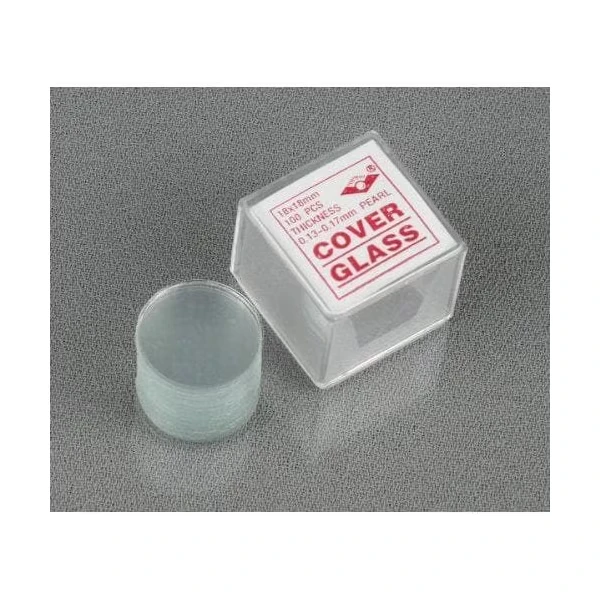 100pc Pre-Cleaned 18mm Diameter Round Microscope Glass Cover Slides Coverslips