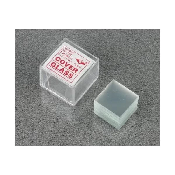 100pc Pre-Cleaned Microscope Glass Cover Slides Coverslips 18mmx18mm Square