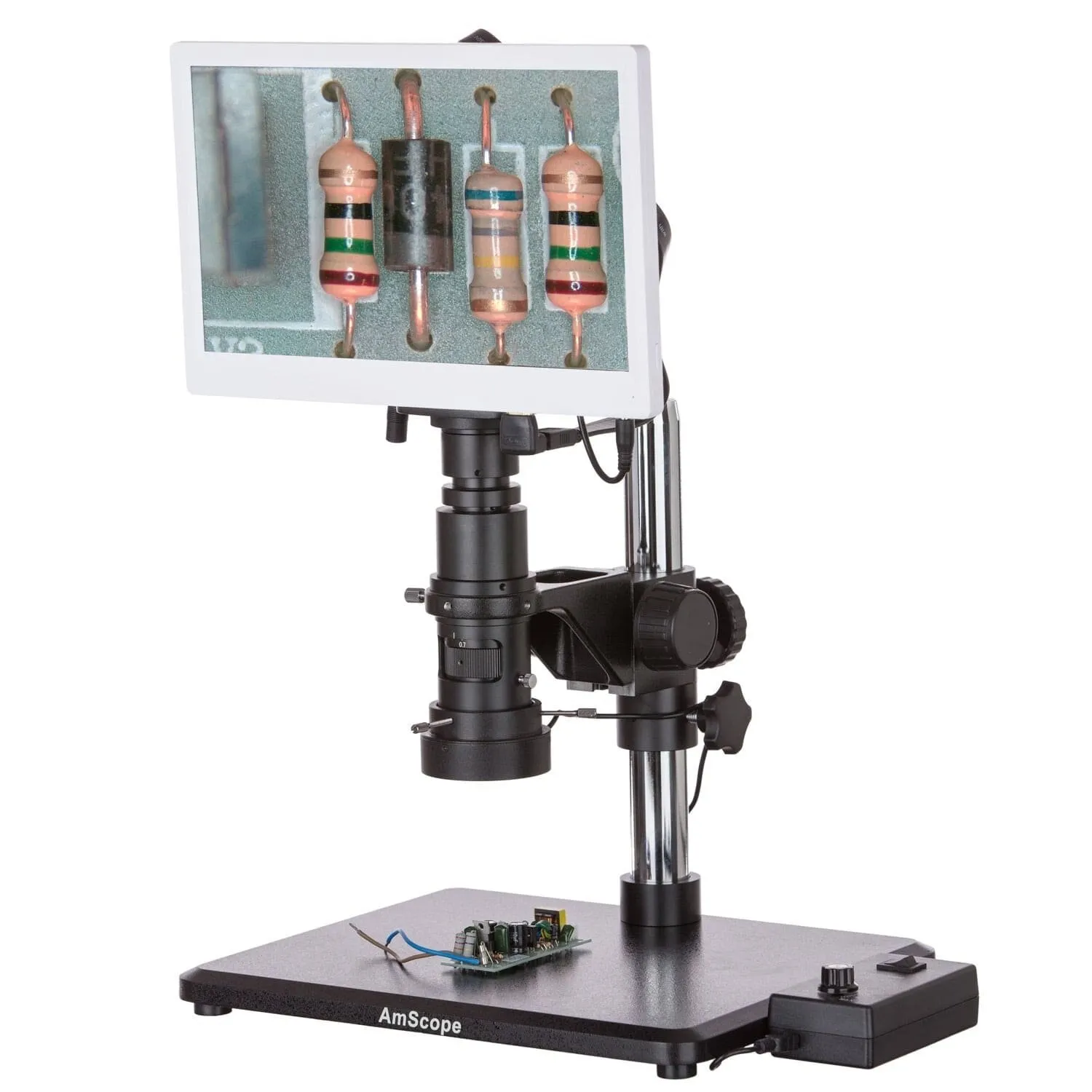 HDMI Digital Inspection Microscope With Ring Light And 11.5 Inch Monitor