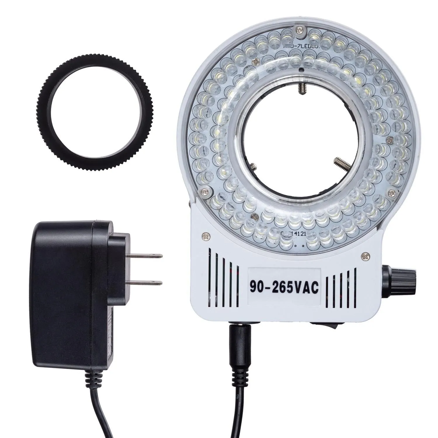 80 LED Compact Ring Light with Built-in Dimmer for Stereo Microscopes
