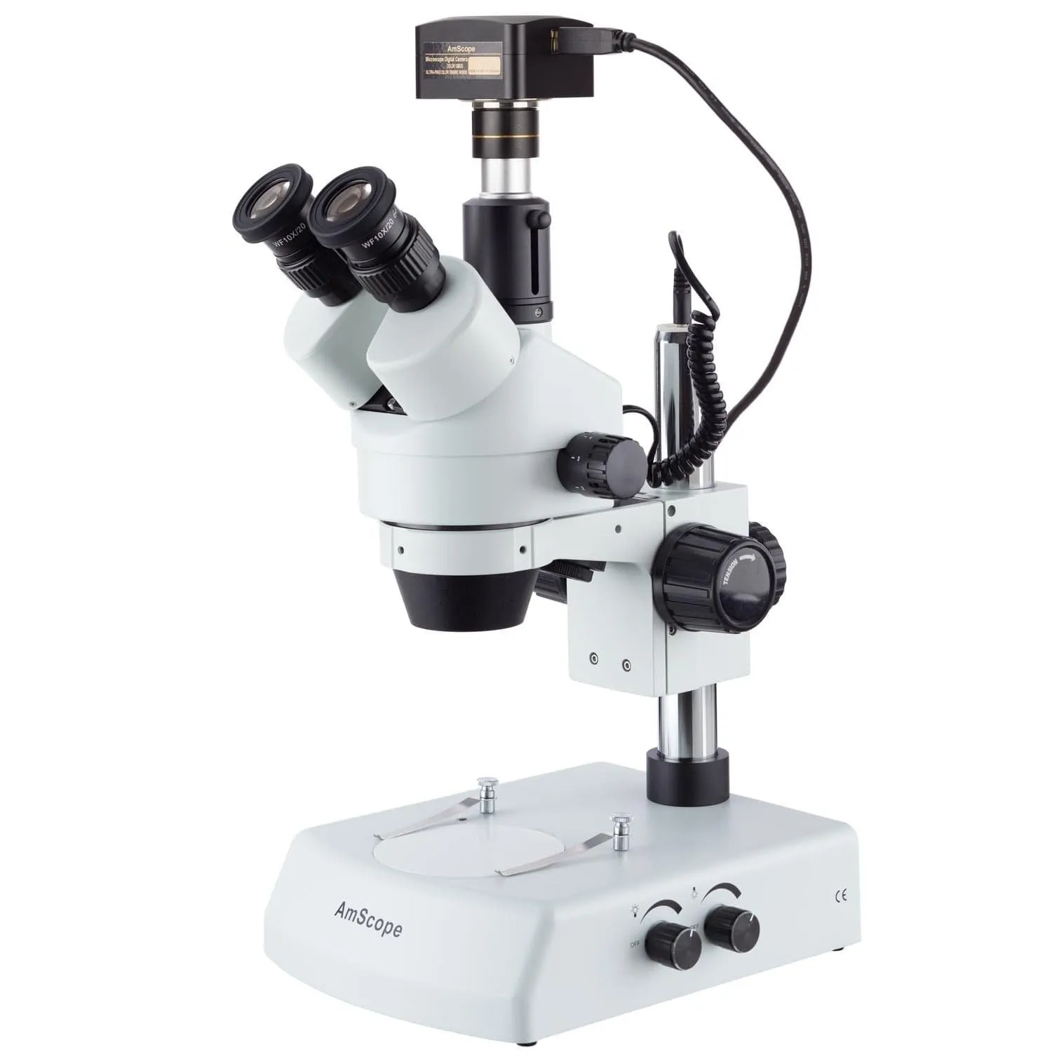 3.5X-90X LED Trinocular Zoom Stereo Microscope, 5MP USB 3 Digital Camera