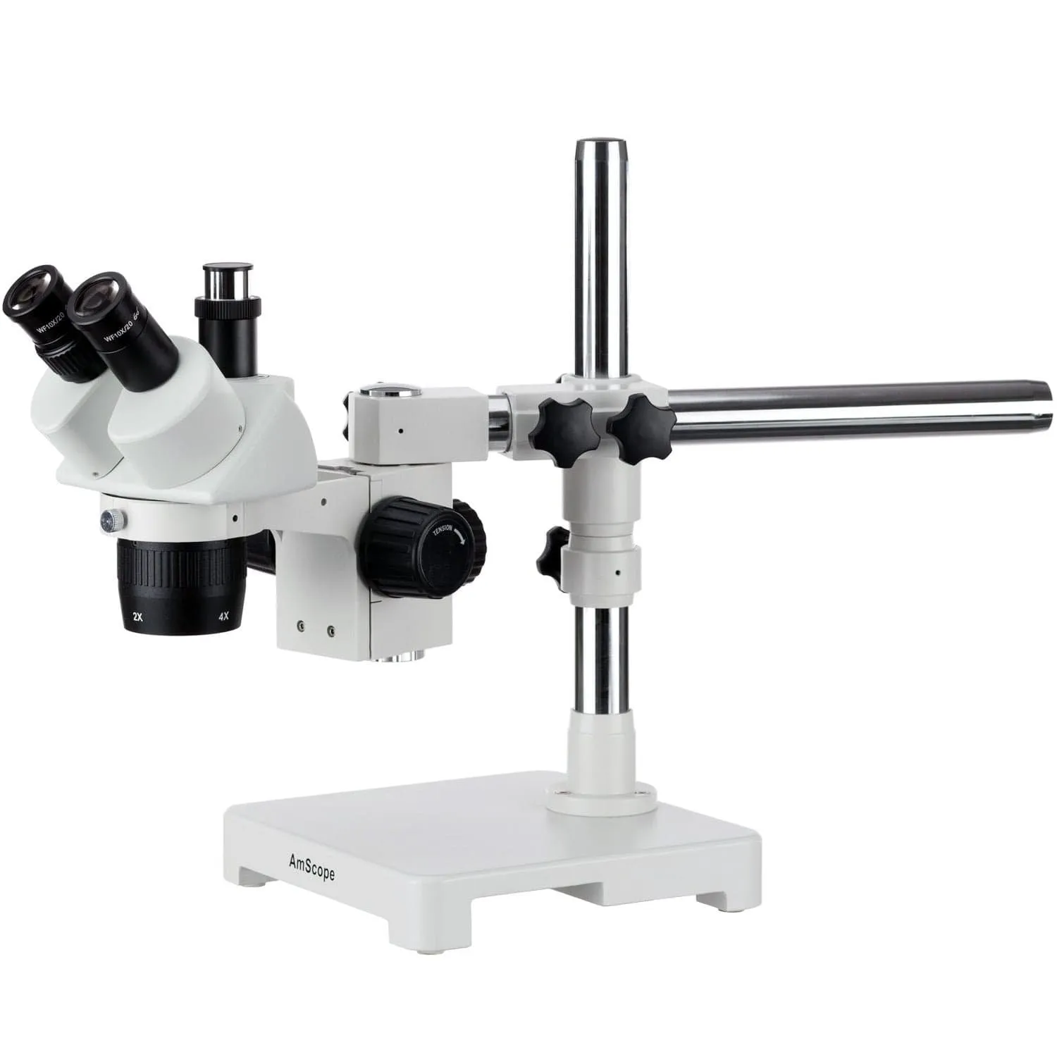 20X And 40X Trinocular Stereo Microscope on Single-Arm Boom Stand