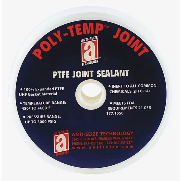 Joint Sealant, PTFE Gasket, 3/16 Inch x 750ft
