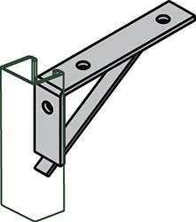 AS732 Series Shelf Bracket, 10 Inch Size, Powder Coated Supr Green Finish