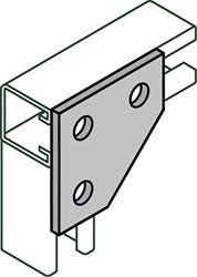 ANVIL FIG AS 744 Flat Corner Connector, 1-5/8 Inch Width | CF4GXK