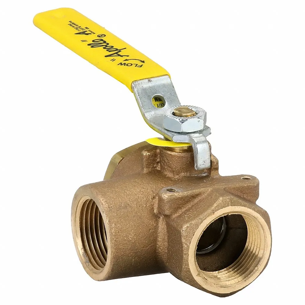 APOLLO VALVES 70-605-01 Bronze Ball Valve 3-way Fnpt x Fnpt 1 In | AA9DAK 1CKG4