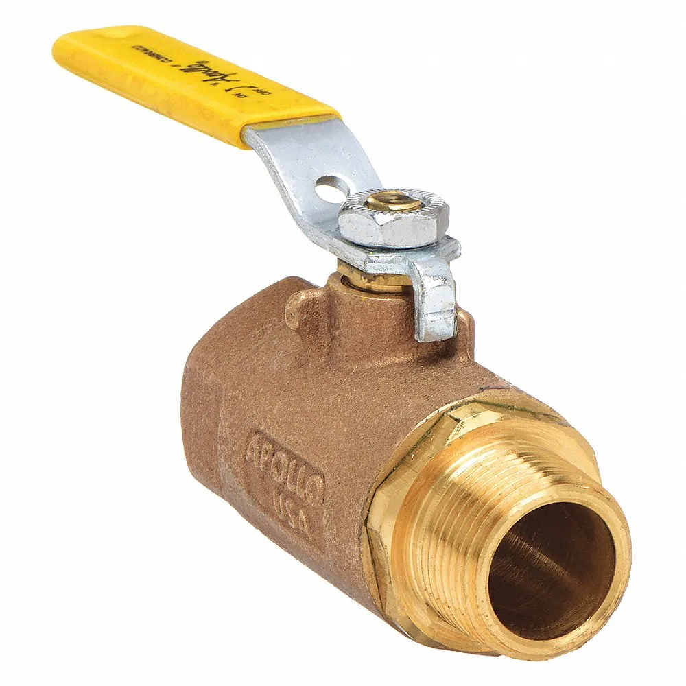 APOLLO VALVES 70-802-01 Bronze Ball Valve Fnpt x Mnpt 3/8 In | AB2KXY 1MMP2