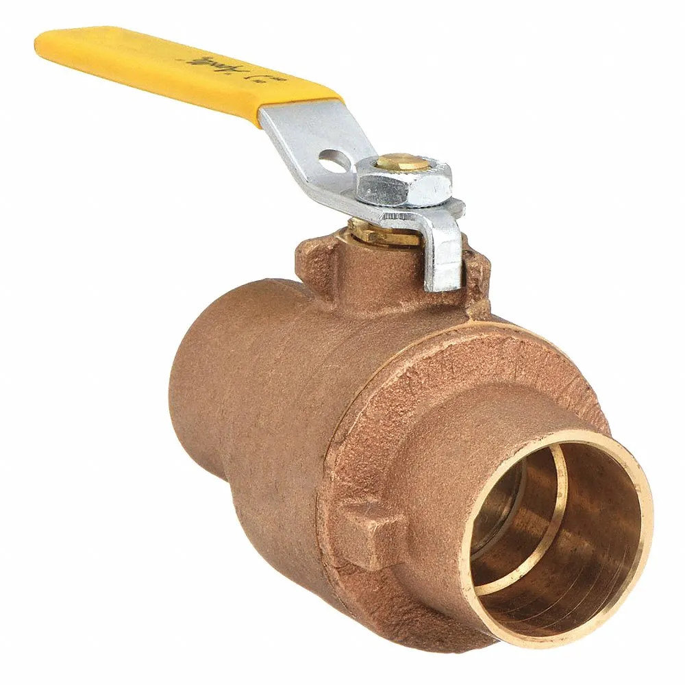 APOLLO VALVES 77C20601A Ball Valve, 1-1/4 Inch Size, Solder, Bronze, Full Port | CA9VCH