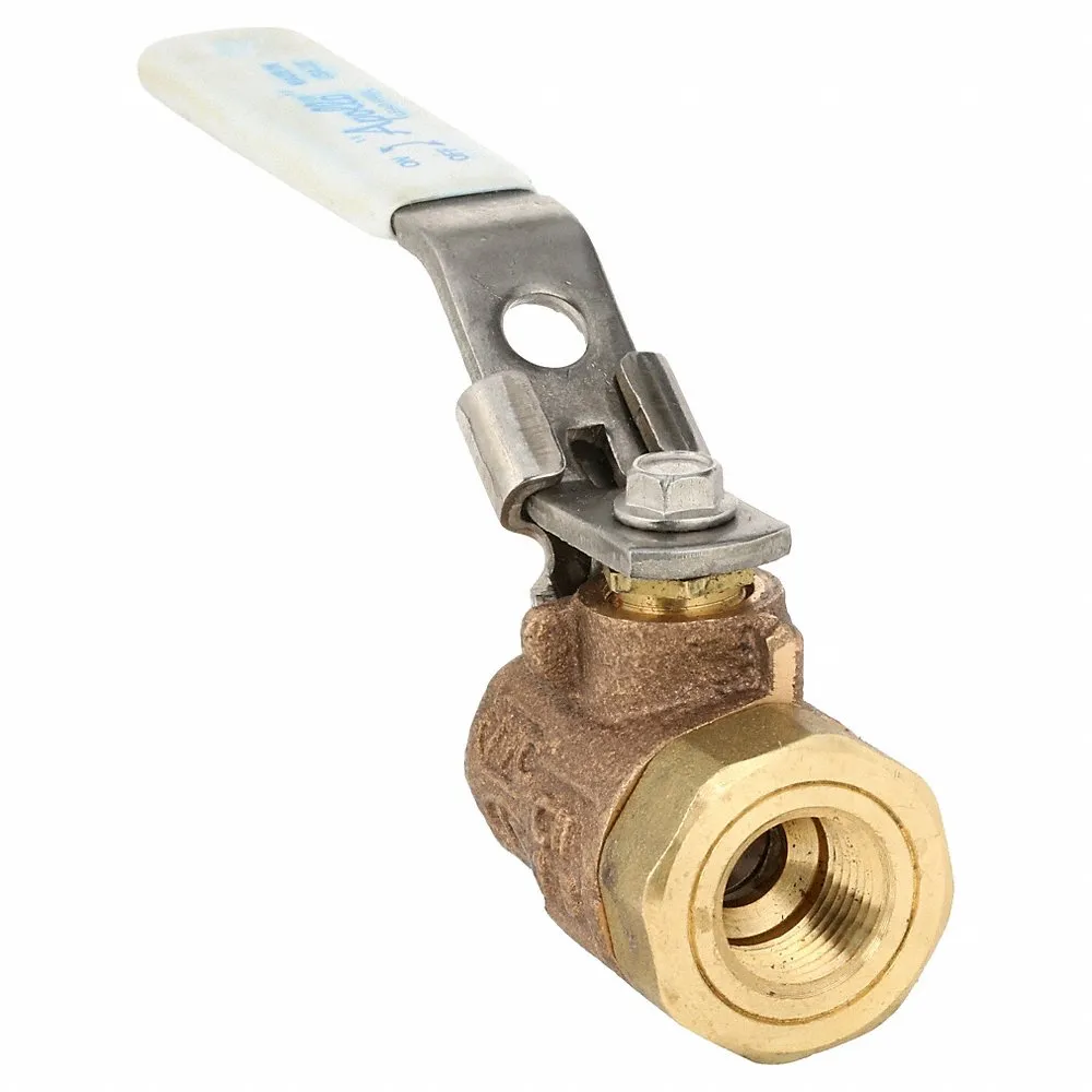 APOLLO VALVES 77CLF10227A Ball Valve, 3/8 Inch NPT, Bronze, Full Port, Latch Lever | CA9RTM