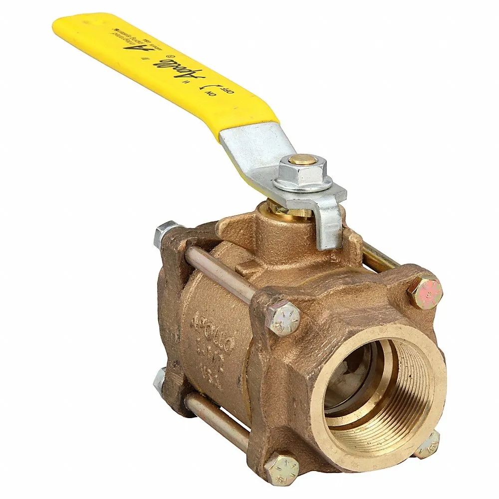 APOLLO VALVES 82-107-01 Bronze Ball Valve Inline Fnpt 1-1/2 In | AA9DHM 1CLD3