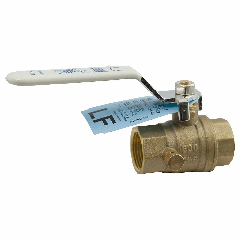 APOLLO VALVES 95ALF10401 Lead-free Bronze Ball Valve Inline Fnpt 3/4 In | AD3MDV 40D969 / 95ALF-104-01