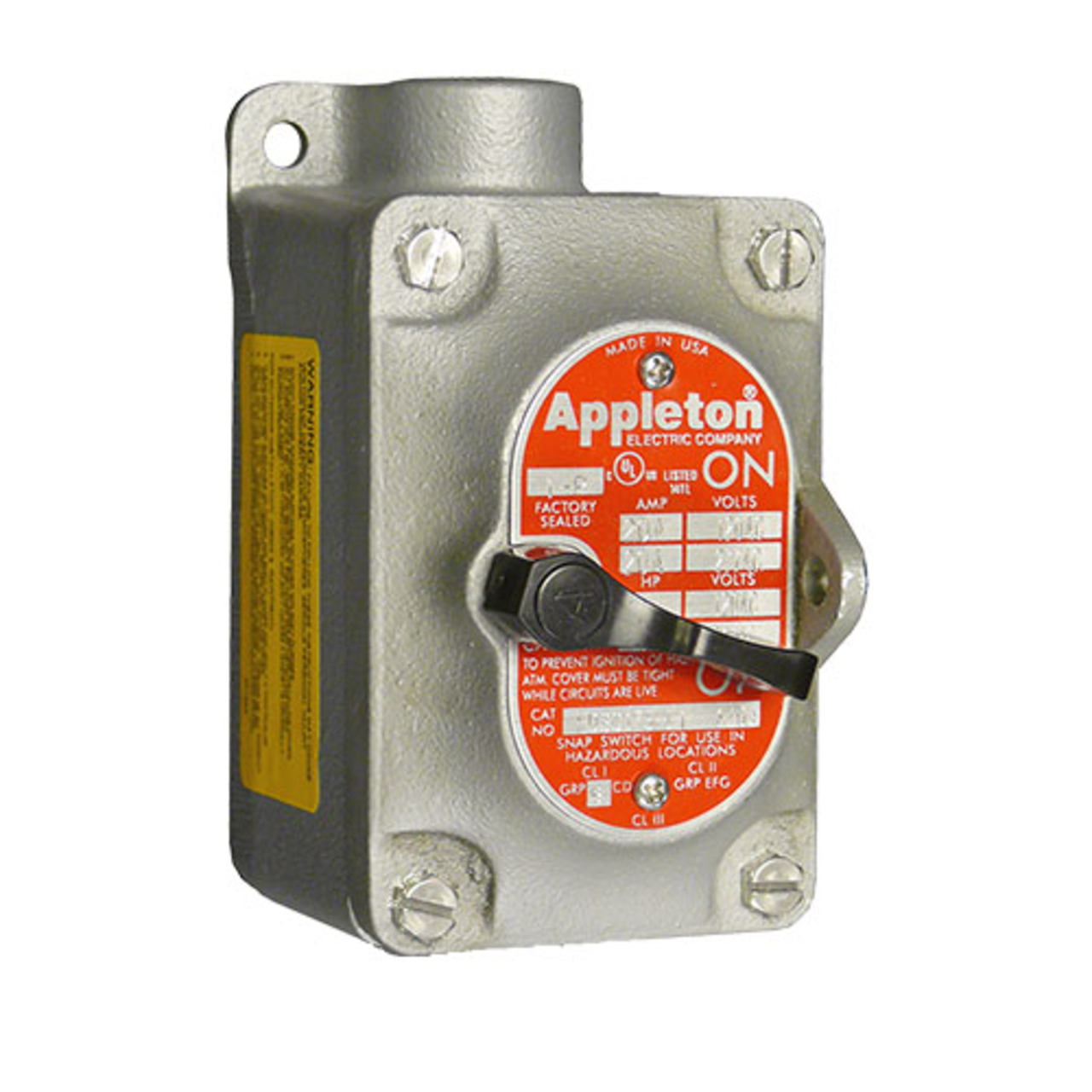 APPLETON ELECTRIC EFD1753MS Manual Contactor, 3-Pole, Dead-End Type | BJ9JUV