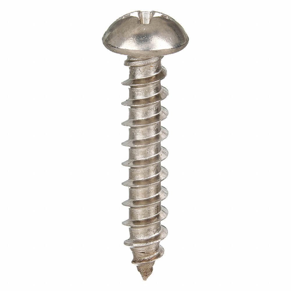 APPROVED VENDOR 1VU95 Metal Screw Round #10 1 Inch Length, 100PK | AB3XLZ