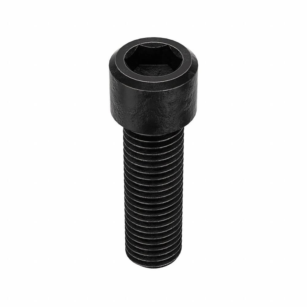 Socket Head Cap Screw, 5/16 In - 24 Thread Size, Cyl., 1 In Lg., 5/16 In Head Ht., Blk Oxide, Steel, 50PK