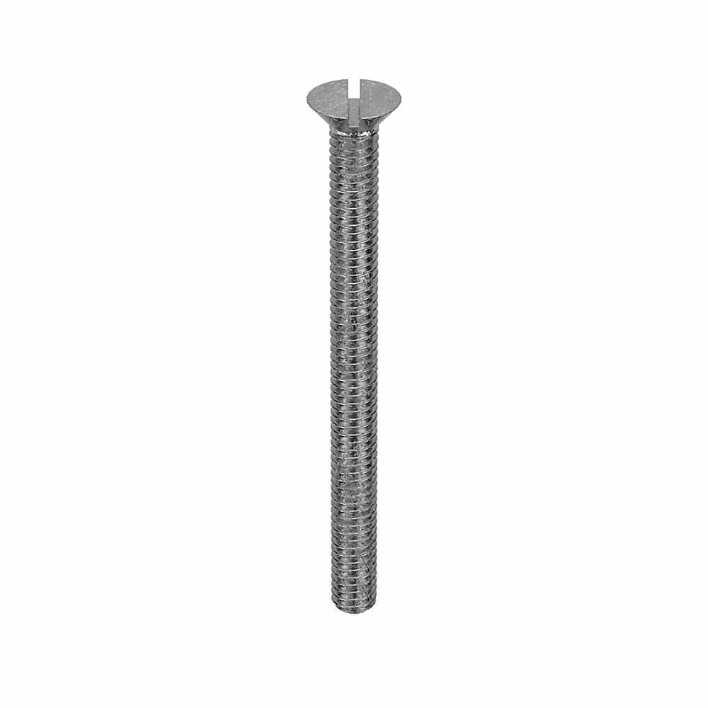 APPROVED VENDOR U51110.016.0200 Machine Screw Flat Stainless Steel 8-32 X 2 L, 100PK | AB9BCB 2AU37