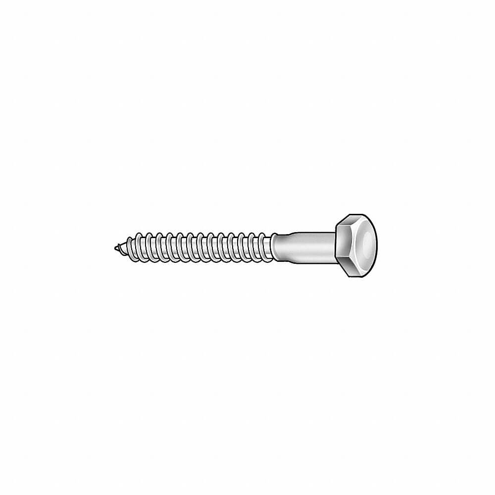 APPROVED VENDOR U51900.031.0200 Hex Lag Screw Stainless Steel 5/16 X 2 Length, 25PK | AC8KEN 3AWT3