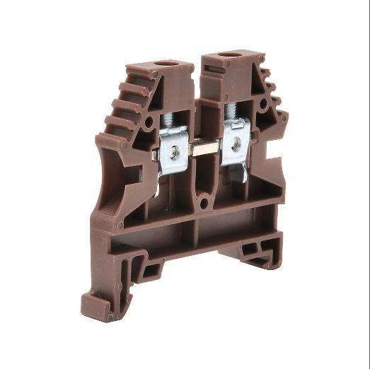 KONNECT-IT KN-T10BRN-25 Terminal Block, 26-10 Awg, Brown, 30A, 35mm Din Rail Mount, Pack Of 25 | CV7DGE