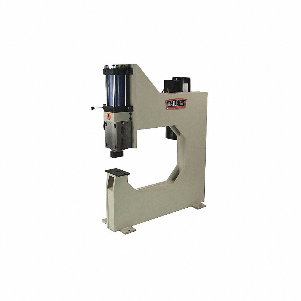 BAILEIGH INDUSTRIAL BP-10E Hydraulic Press, Electric Pump, C-Frame Frame, 10 ton Frame Capacity, Steel | CN9AWL 31XU13