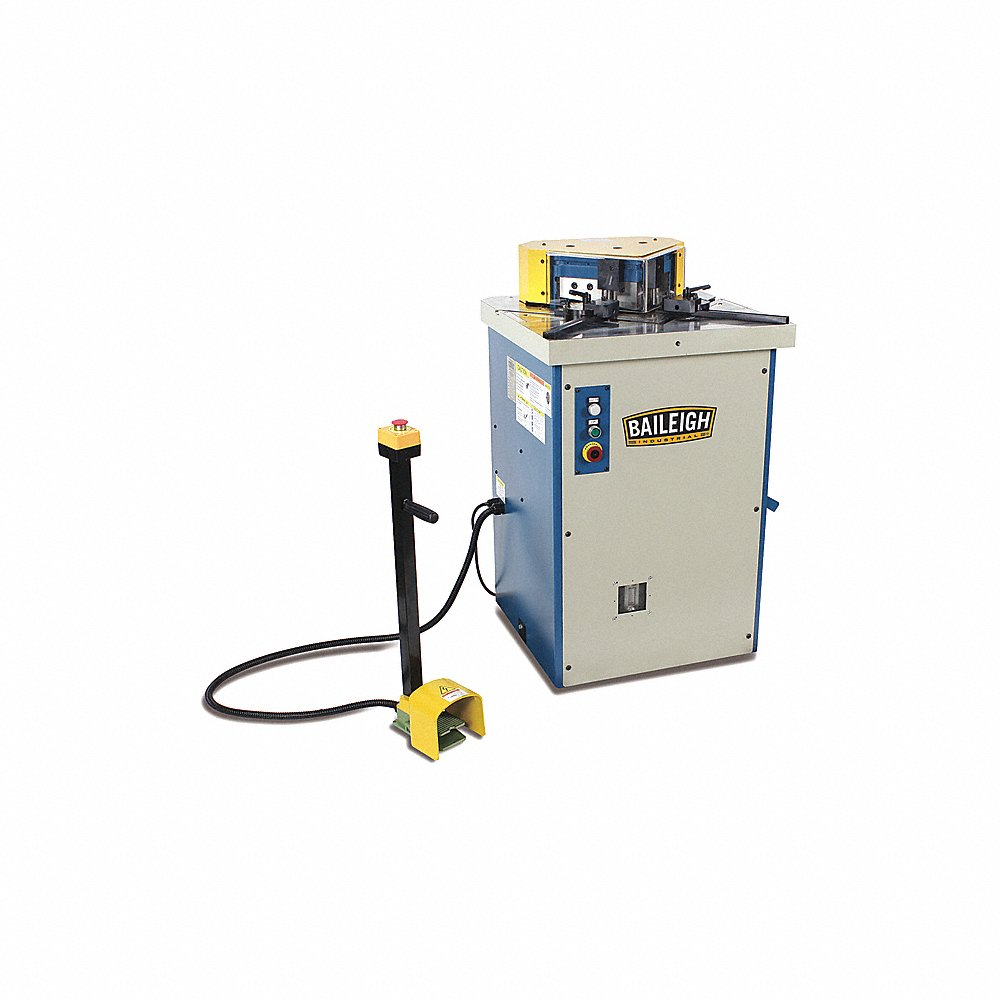 BAILEIGH INDUSTRIAL SN-F04-MS Sheet Metal Notcher, Corded, 3 Ga Sheet Metal Capacity, 90 Deg, 220V AC | CN9BBJ 31XV84