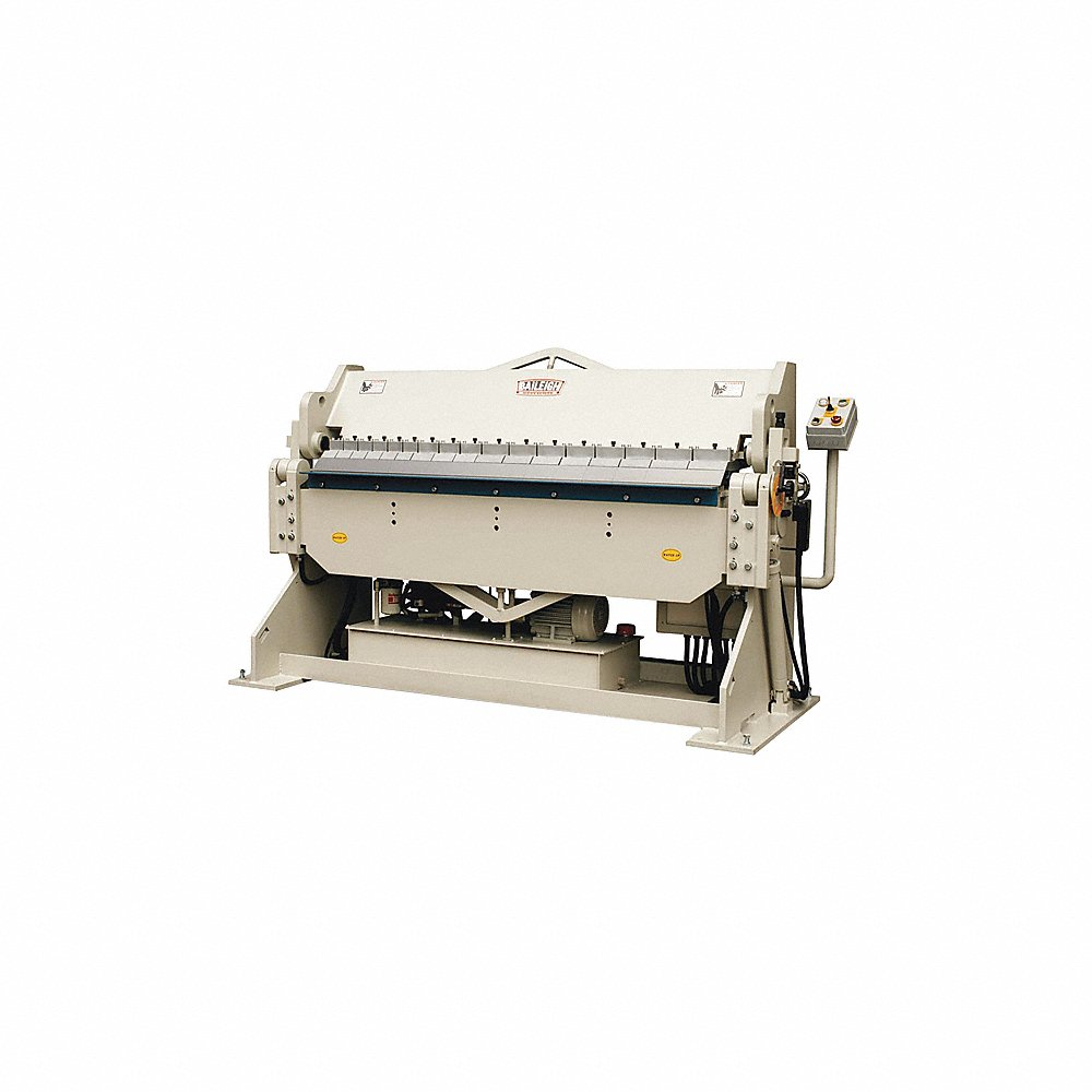 BAILEIGH INDUSTRIAL BB-7210H Sheet Metal Brake, Foot Pedal/Hand Lever Actuation + Finger, Angle Gauge, White | CN9AZF 31XT99