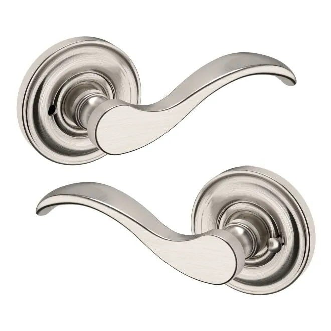 Leviers de porte d'intimité en nickel satiné à vie
