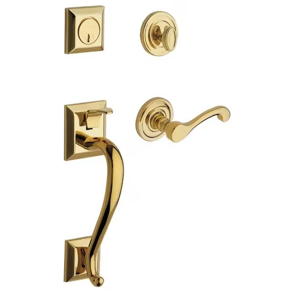 BALDWIN ESTATE 85320.003.LENT Entry Handlesets Lifetime Brass | CY7WHC