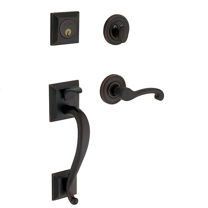 BALDWIN ESTATE 85320.190.LENT Entry Handlesets Satin Black | CY7UMD