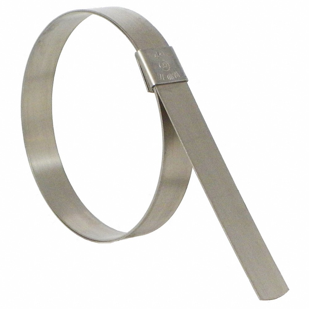 Preformed Clamp, 201 Stainless Steel, 1 inch - 6 3/4 inch Clamping Dia, Center-Punch