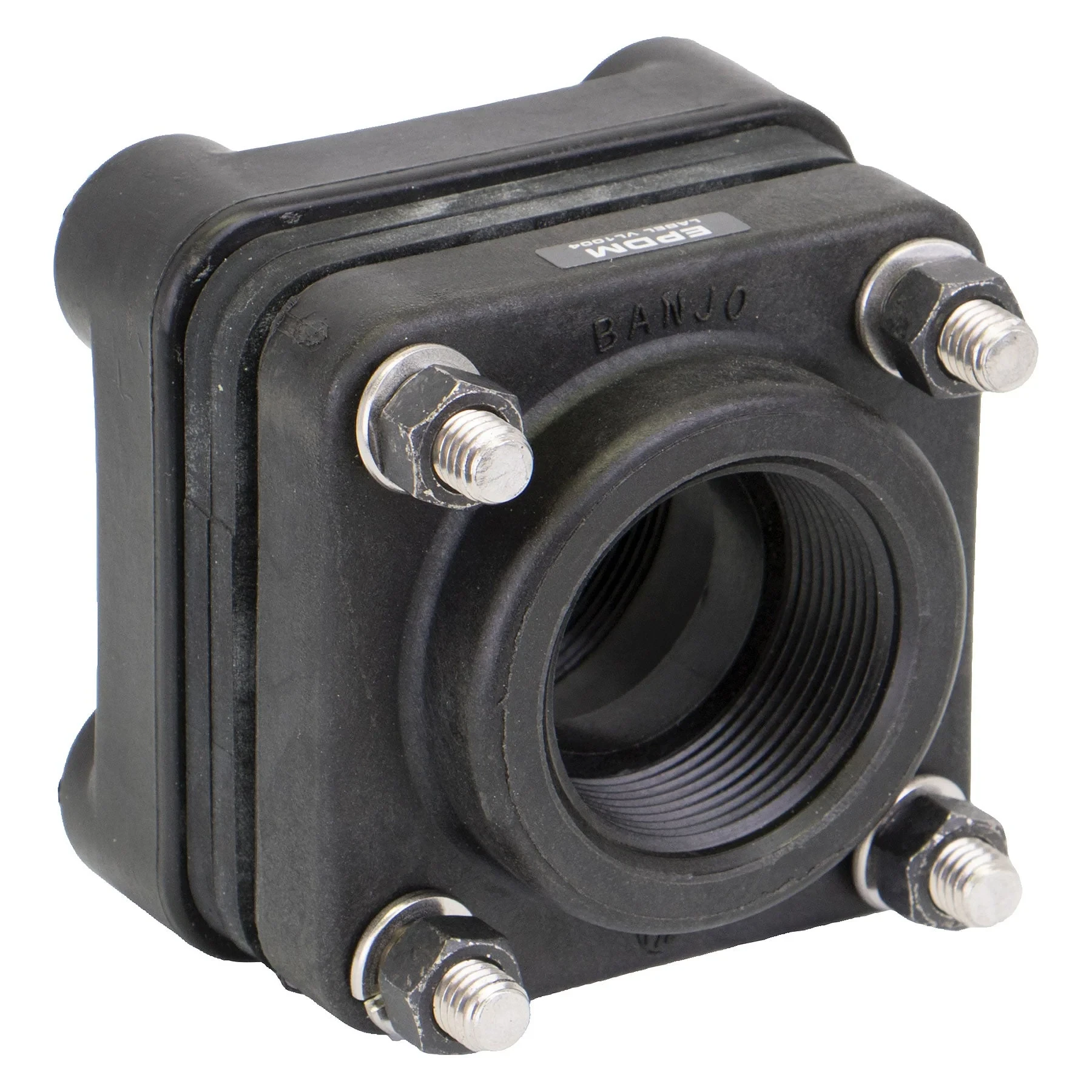 BANJO FITTINGS BF150 Threaded Flange Epdm Bolted Tank Flange, 1-1/2 X 2 Inch, Polypropylene | AC8TUU 3DTH9