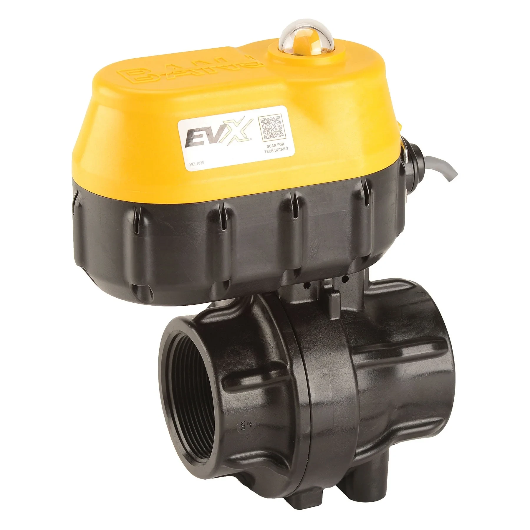 BANJO FITTINGS EVX22024 Polypropylene Electronic Actuated Ball Valve, 2 Inch Pipe Size, 24VDC | CH6PDL 60JK96