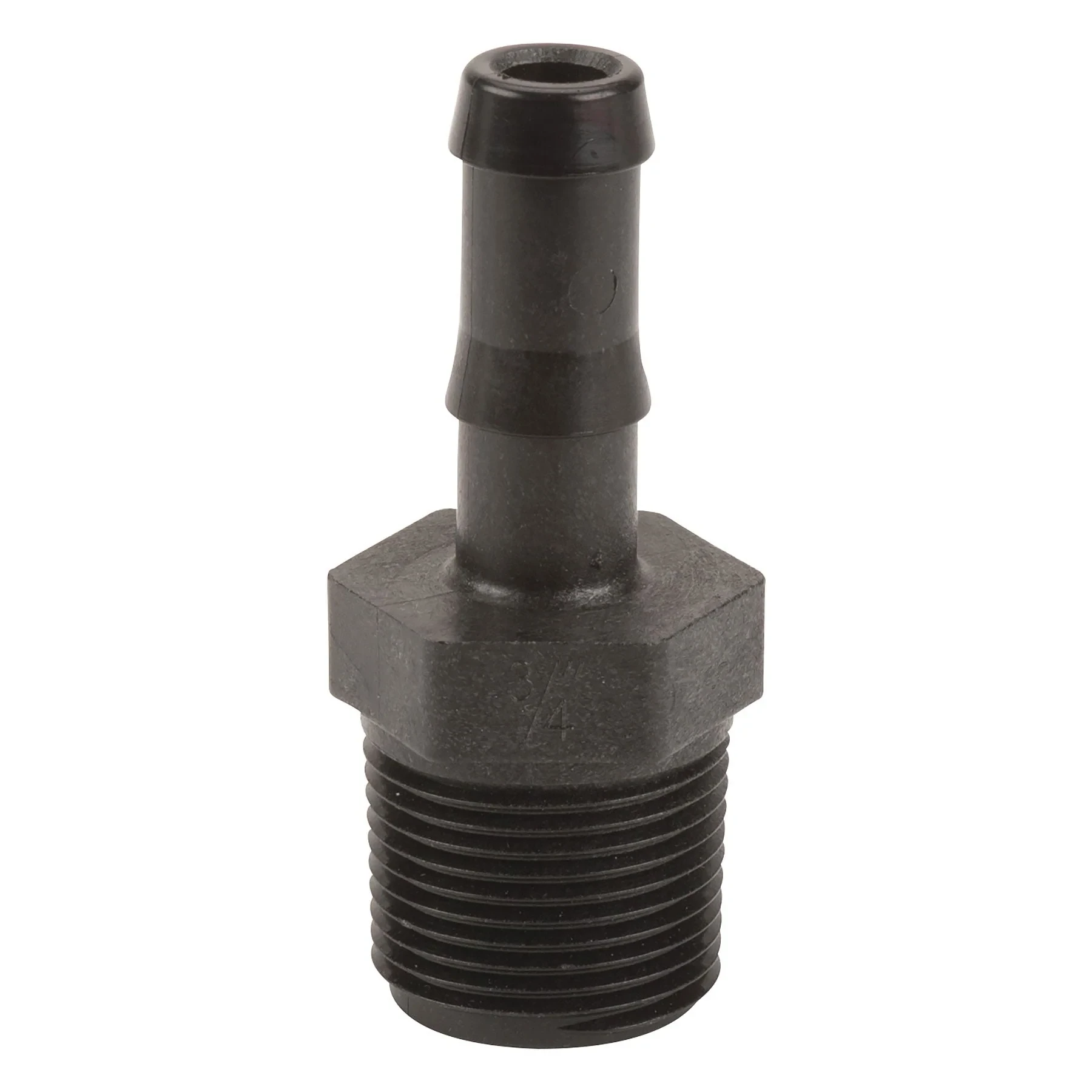 BANJO FITTINGS HB075-050 Hose Barb, Poly, Straight, 3/4 Inch MPT X 1/2 Inch Hb | AC8TWX 3DTR4