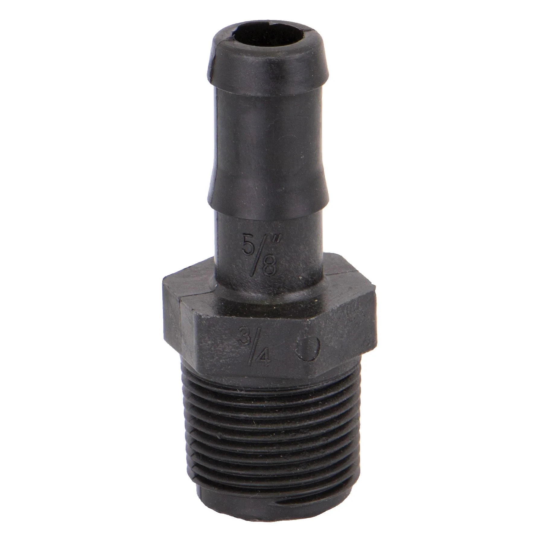 BANJO FITTINGS HB075-058 Hose Barb, Poly, Straight, 3/4 Inch MPT X 5/8 Inch Hb | AC8TWZ 3DTR6