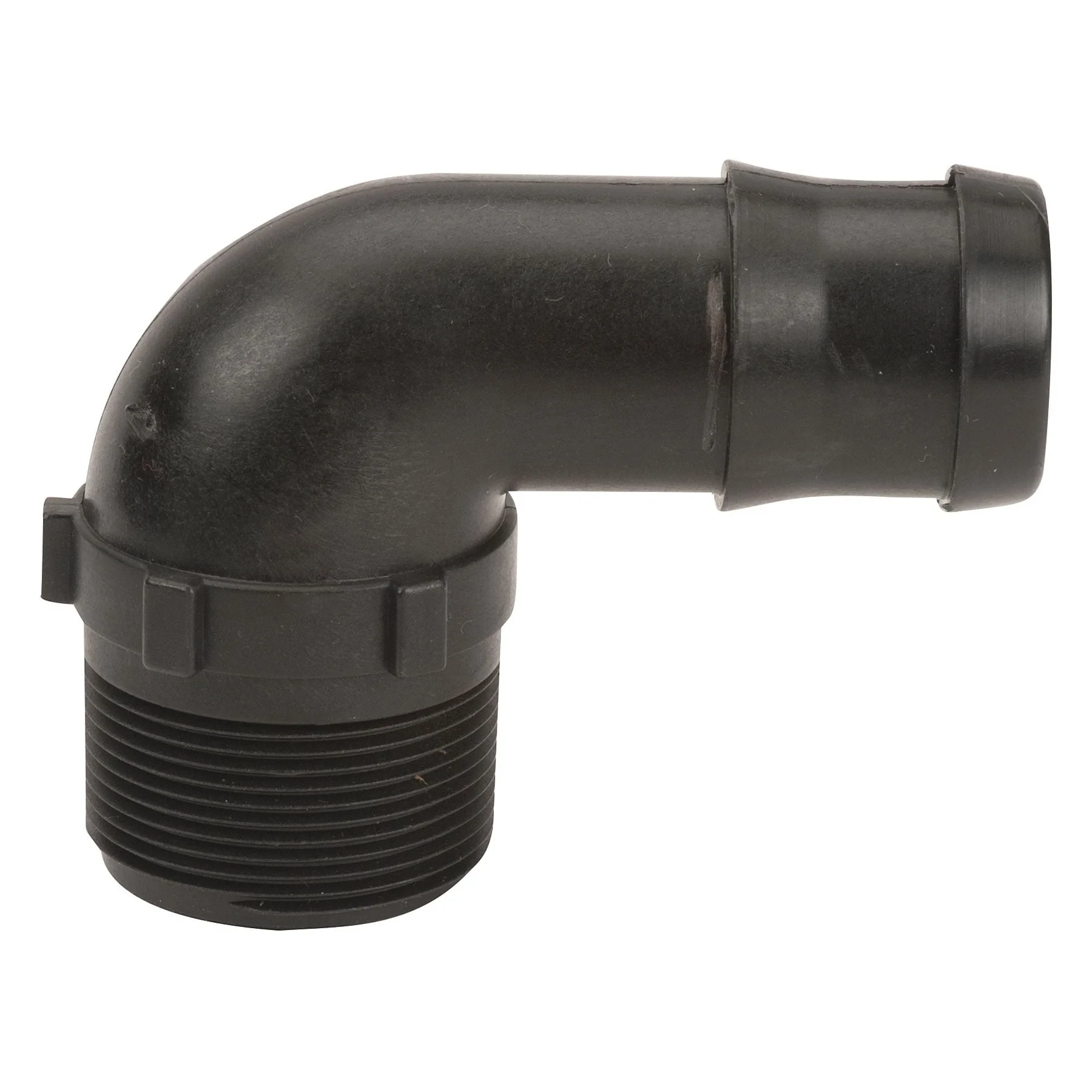 BANJO FITTINGS HB150-90 Poly 90 Deg Hose Barb, 1-1/2 Inch Mpt X 1-1/2 Inch Size | AC8TYD 3DTV6