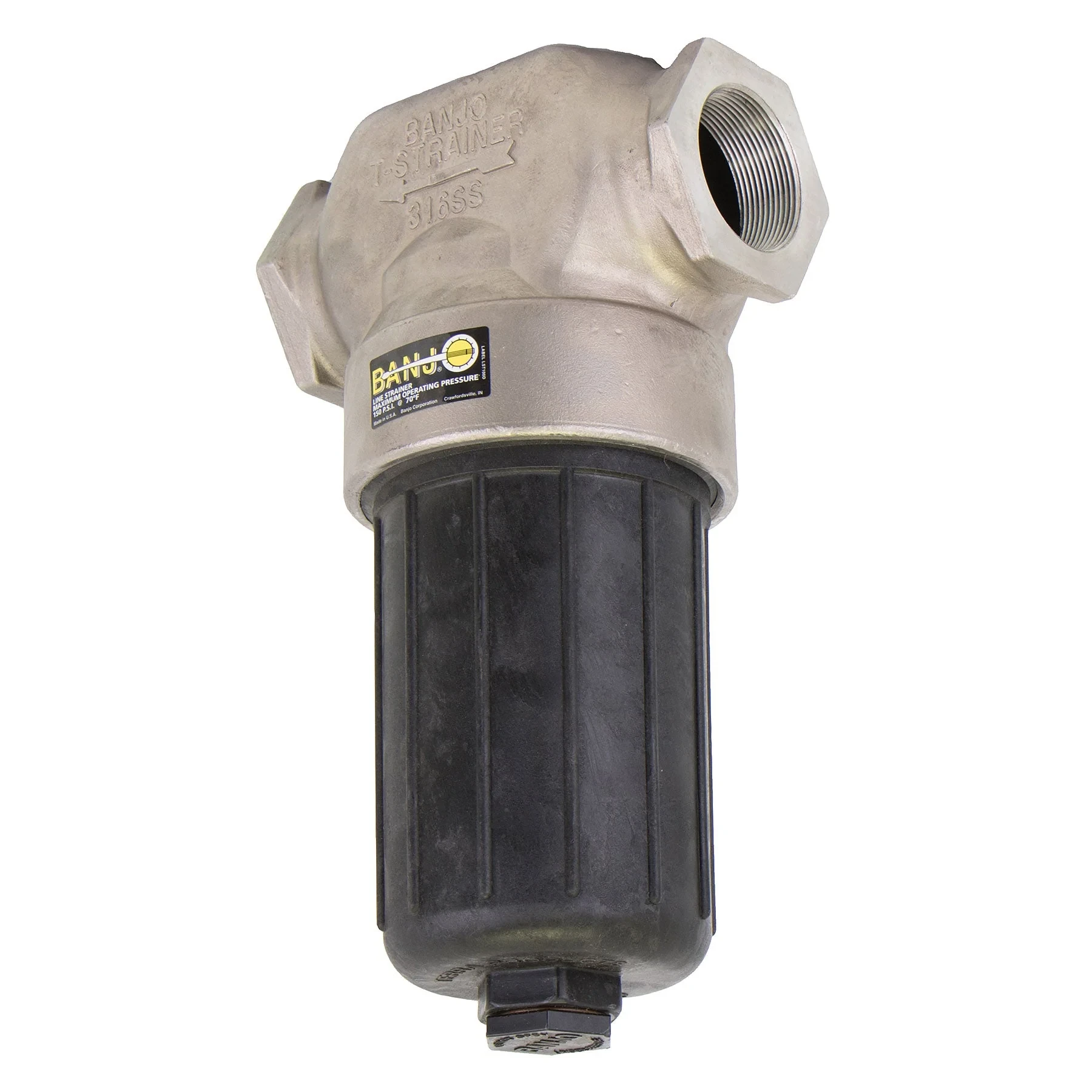 BANJO FITTINGS LST200-50SS T Strainer With 50 Mesh Screen, 2 X 2 Inch Size | BX2ATL