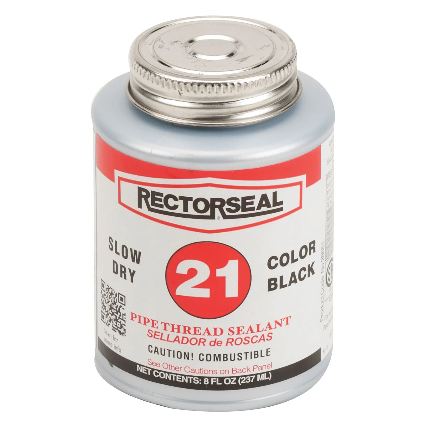 BANJO FITTINGS RS21 Pipe Sealant, With Brush, Size 8 Oz | BW9AAR