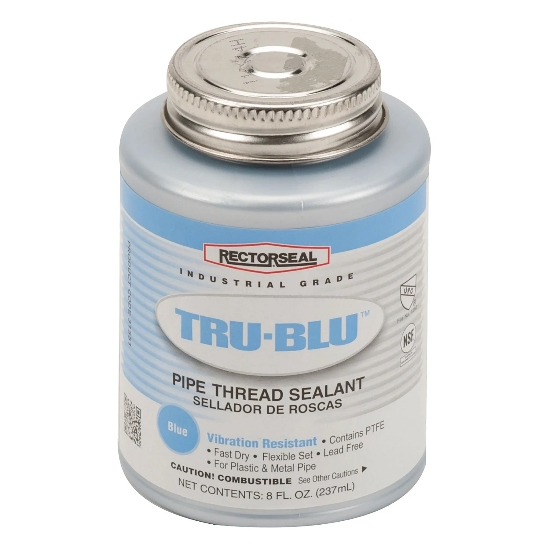 BANJO FITTINGS RSTB Pipe Sealant, With Brush, Size 8 Oz | BW8ZMQ