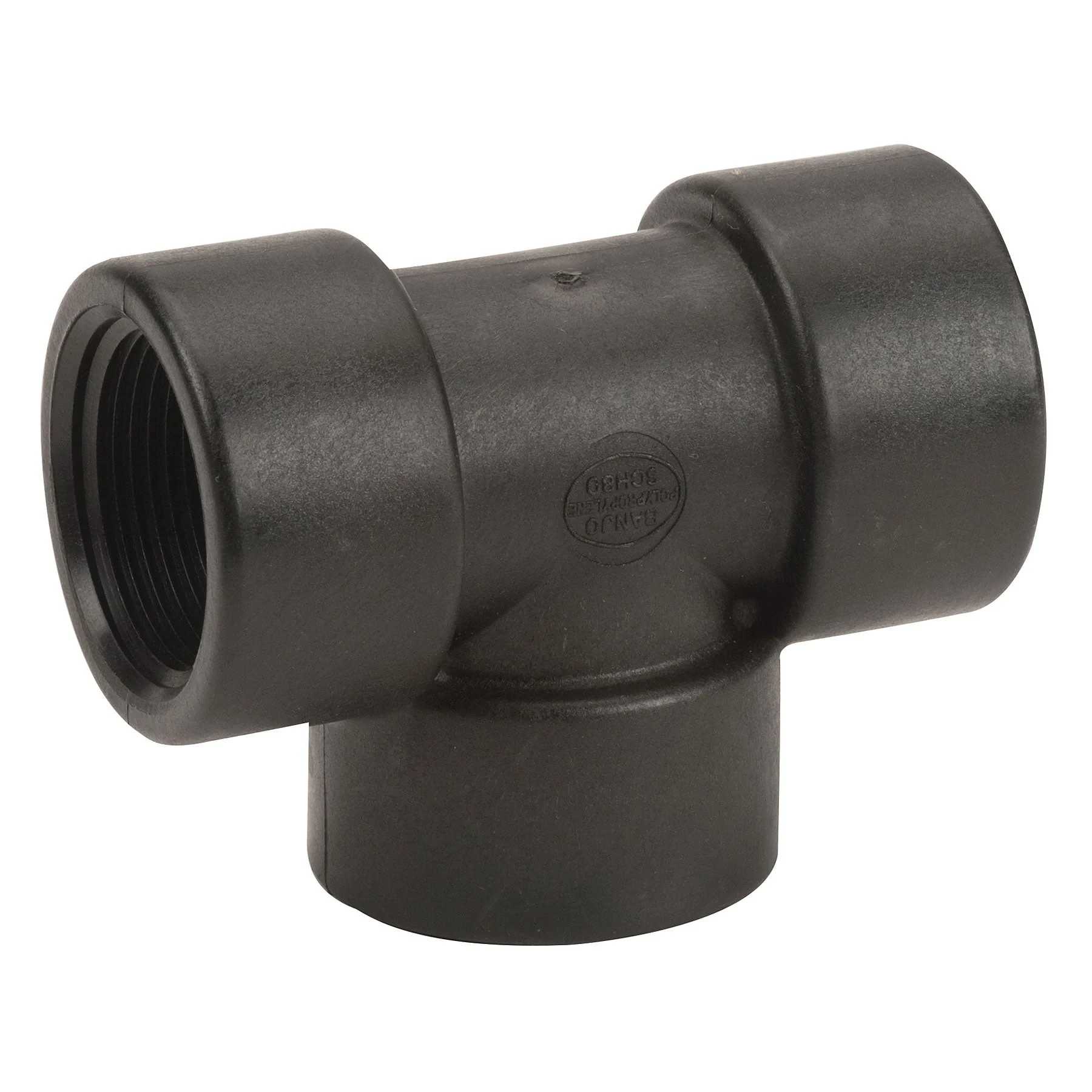 BANJO FITTINGS TEE125 Tee 1 1/4 Inch Fpt Polypropylene 150 Psi Black | AB2KJC 1MKH2