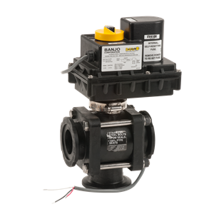 BANJO FITTINGS MEV200BLCF Std Port Electric On/Off Bottom Load Manifold Ball Valve, 2 Inch Size | BX2BLA