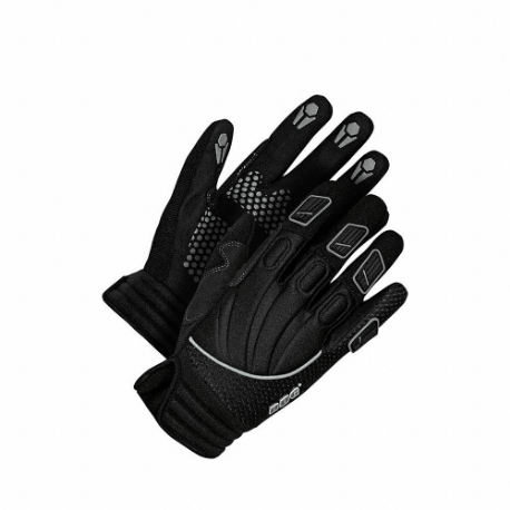 BDG 20-1-104-S-K Mechanics Gloves, Size S, Cut and Sewn Glove, Full Finger, Synthetic Leather, Black, 1 PR | CN9GXV 783TF6