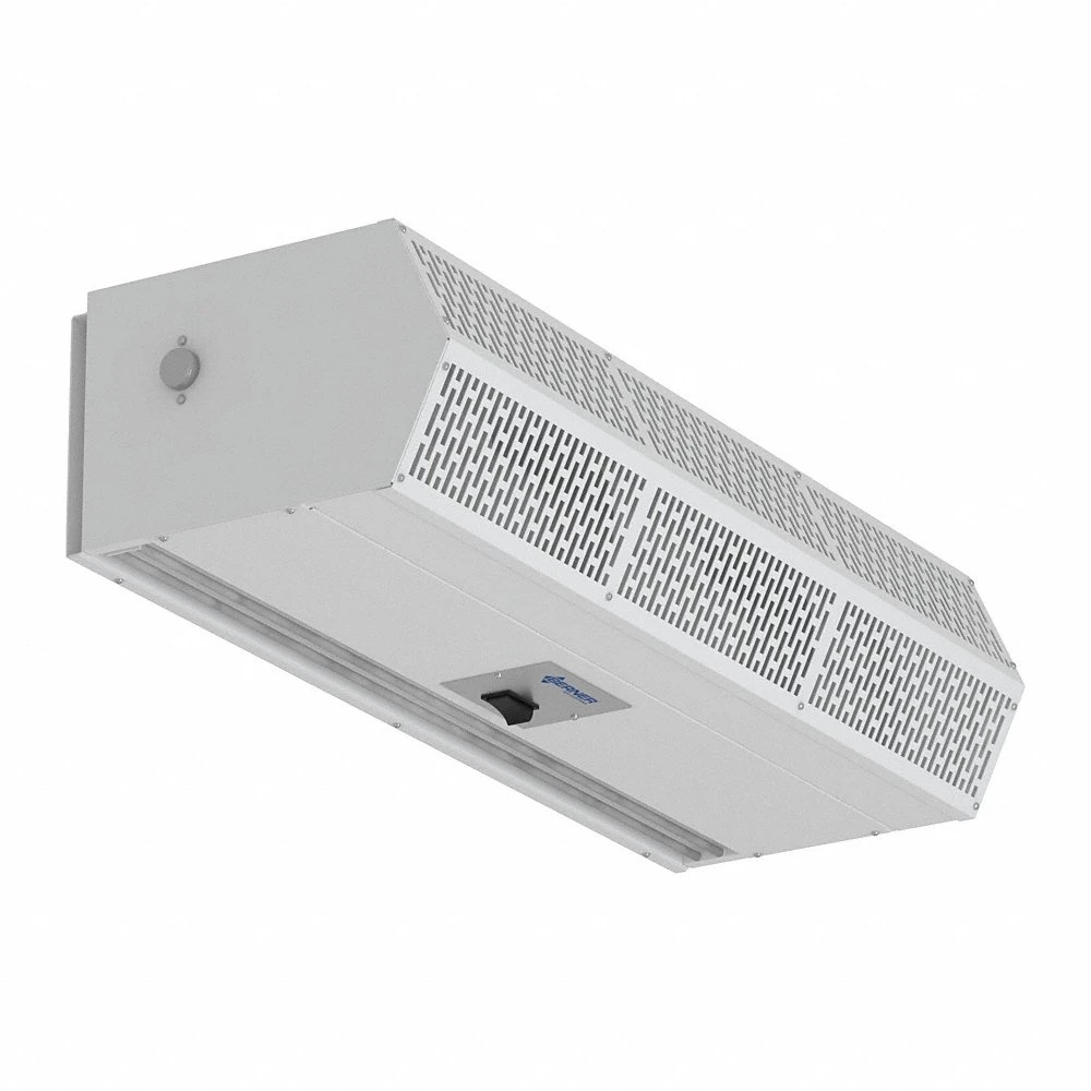 Air Curtain, Low Profile, For 2 1/2 ft Opening, 615 cfm, 115V AC, 1 Ph, White, Steel