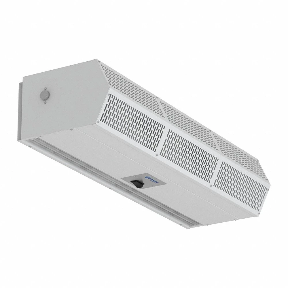 Air Curtain, Low Profile, For 3 1/2 ft Opening, 1,040 cfm, 115V AC, 1 Ph, White, Steel