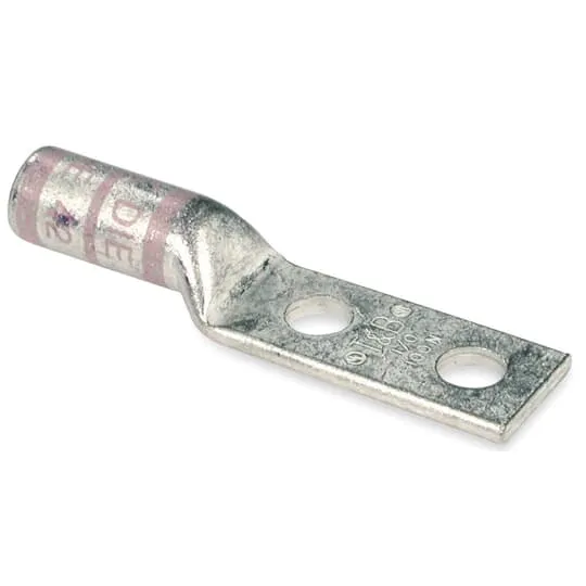 Compression Lug, Blind End/Long Barrel Type, 500 Kcmil Conductor, Color-Keyed, 2PK