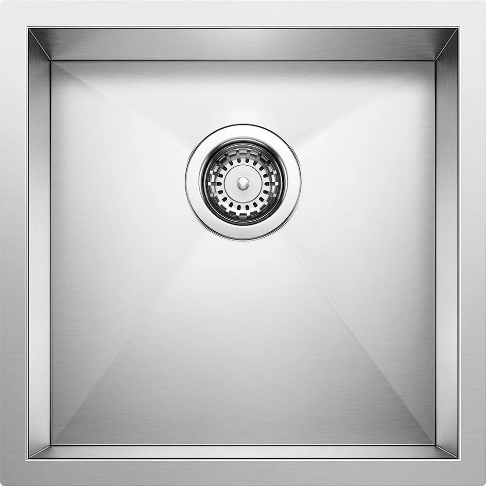 17 Inch W x 17 Inch L x 8 Inch H, Undermount, Stainless Steel, Precision Bar Sink