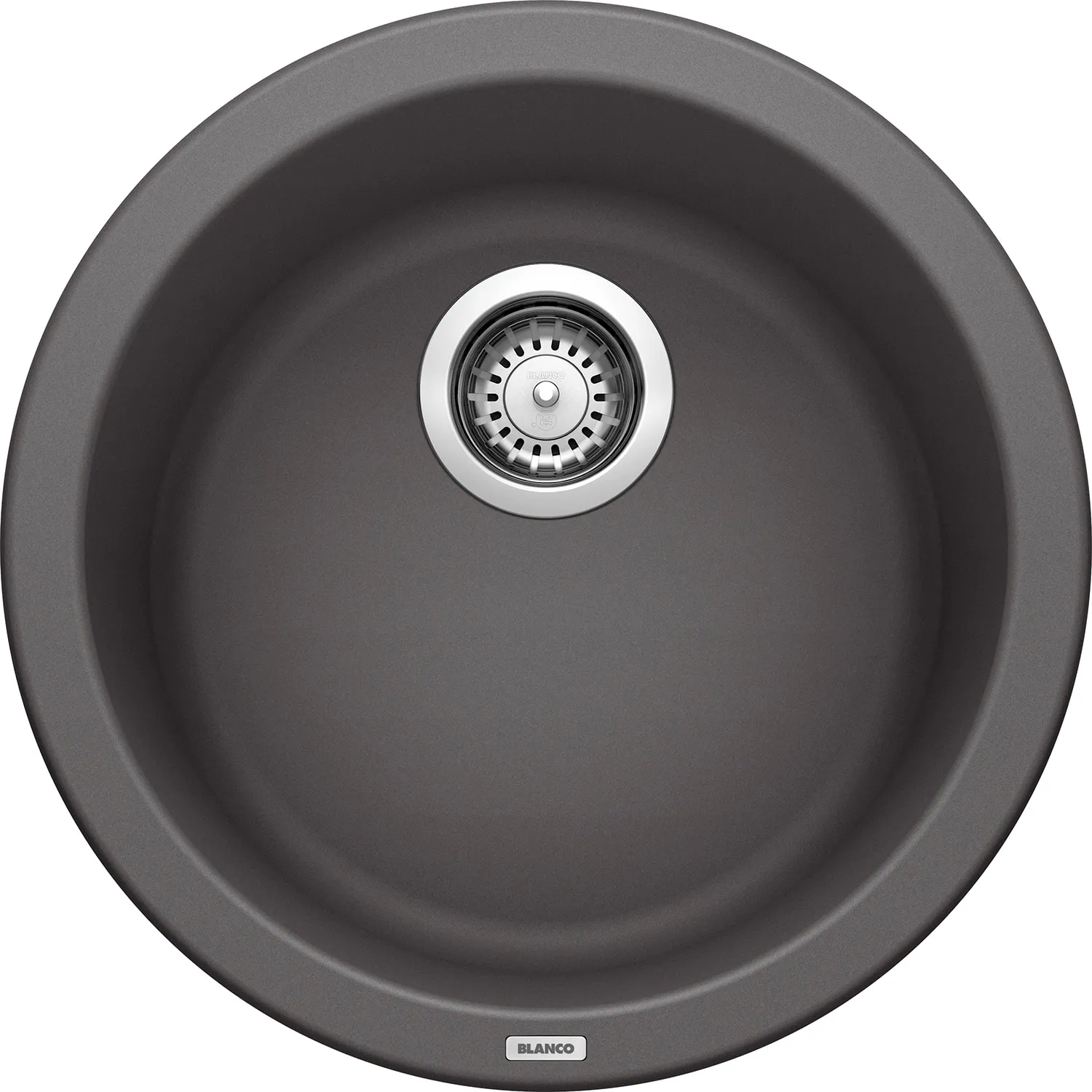 Rondo Silgranit Dual Mount Round Bar Sink, Cinder