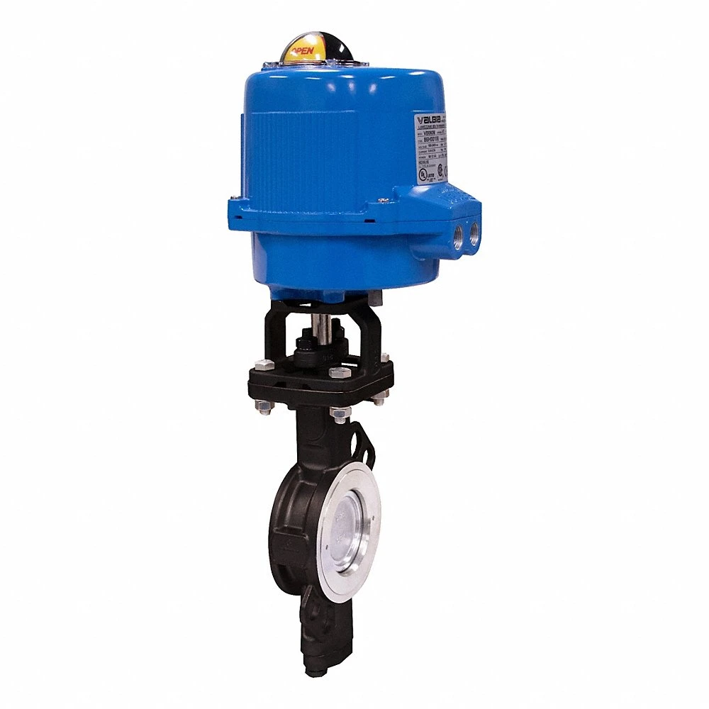 Electrically Actuated Butterfly Valve, Carbon Steel, 24V AC/DC, Standards ANSI